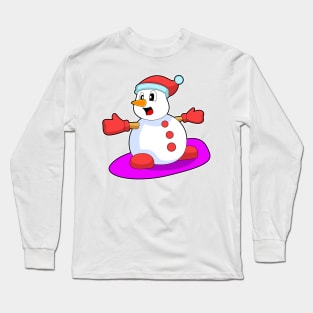 Snowman Snowboard Winter sports Long Sleeve T-Shirt